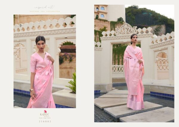 Stylish Wedding Linen Pink Saree