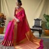 Traditional Wedding Banarasi Pink Saree