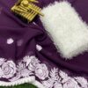 Georgette Purple Saree with work Border