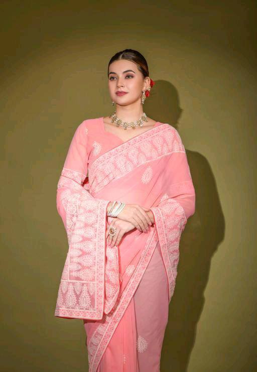 Pink Saree