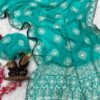 Sky Blue Saree with Traditional Work