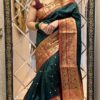 Banarasi Designer Border Green Saree