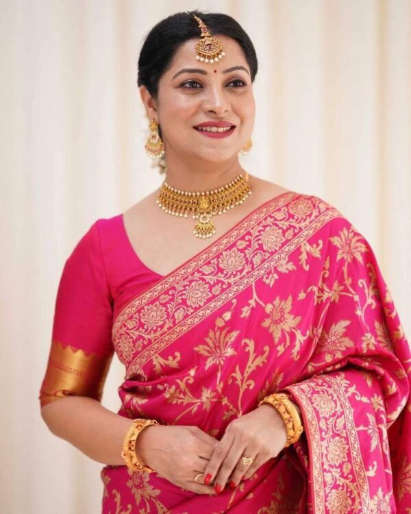 Traditional Wedding Silk Pink Saree