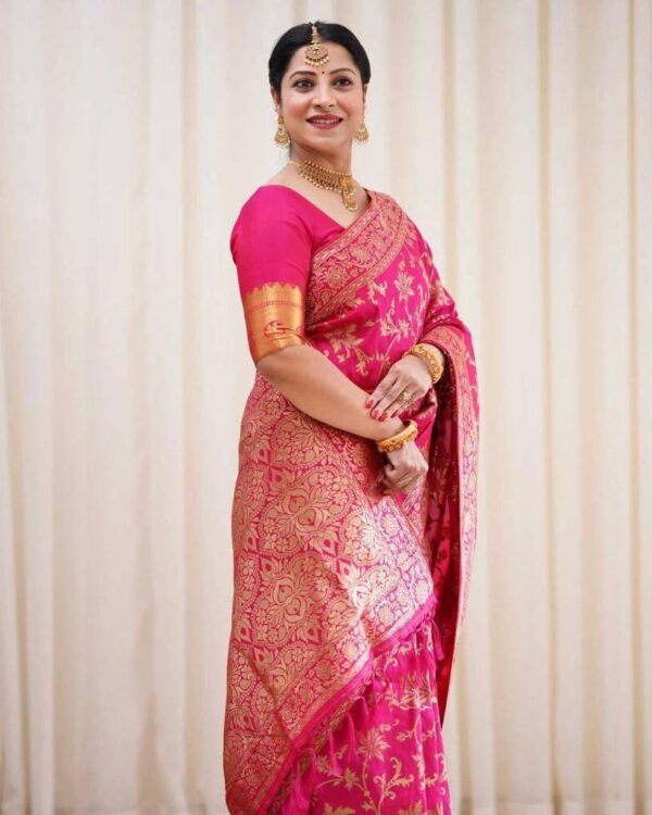 Traditional Wedding Silk Pink Saree