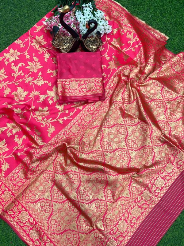 Traditional Wedding Silk Pink Saree