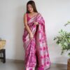 Wedding Stylish Designer Pink Saree