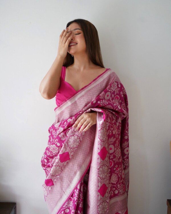 Wedding Stylish Designer Pink Saree