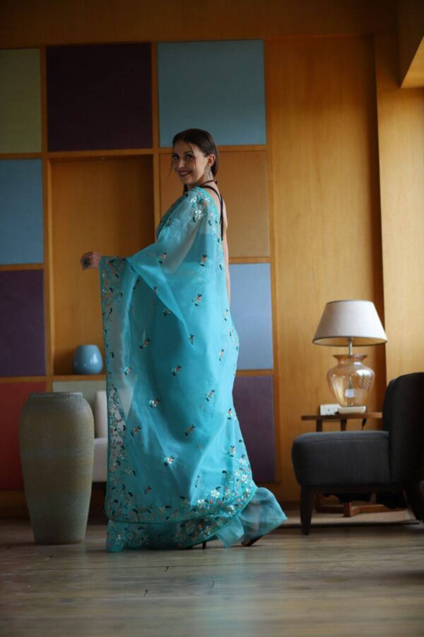 Sky Blue Saree