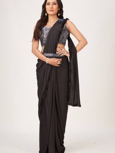 Bollywood Black Saree of Ready to Wear