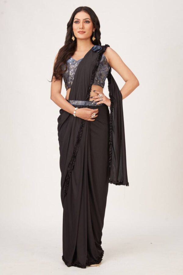 Bollywood Black Saree of Ready to Wear