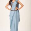 Stylish Sky Blue Saree Ready to wear