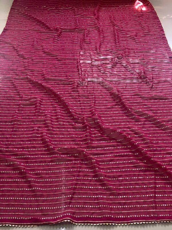 Fancy Festival wear Sequence Purple Saree
