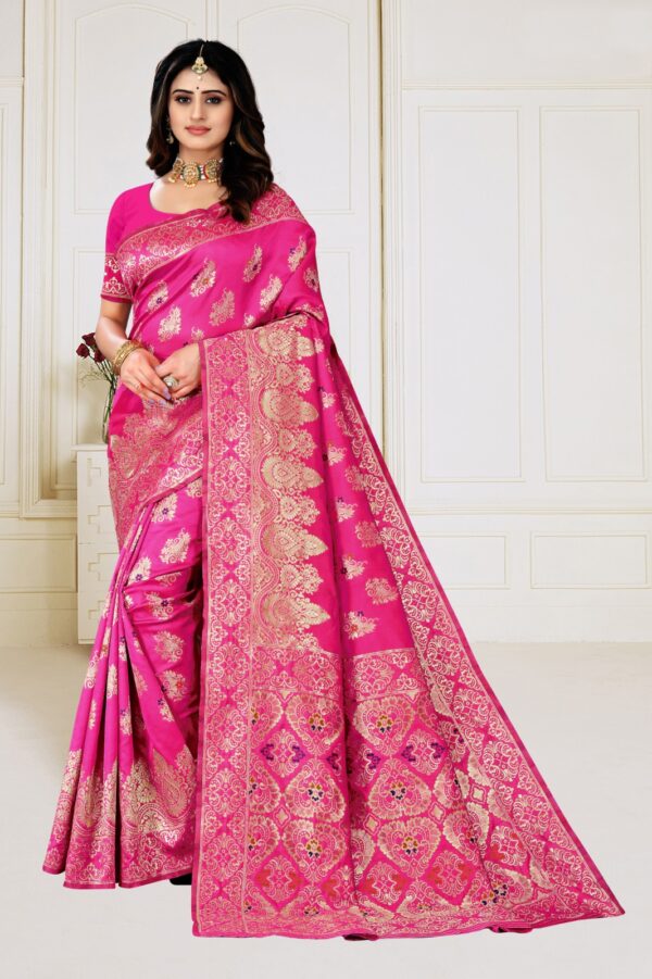 pink saree