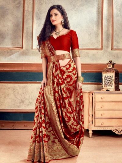 Red Online Saree