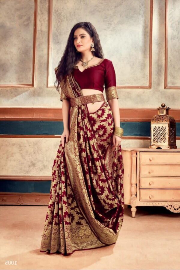 Maroon Saree