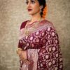 Maroon Wedding Saree