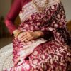 Online Maroon Saree