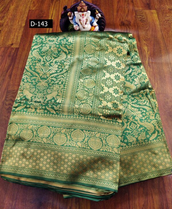 Green Lichi Silk Saree