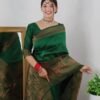 green saree silk