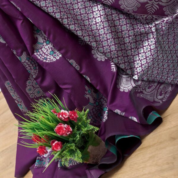 Wine Colour Formal Saree