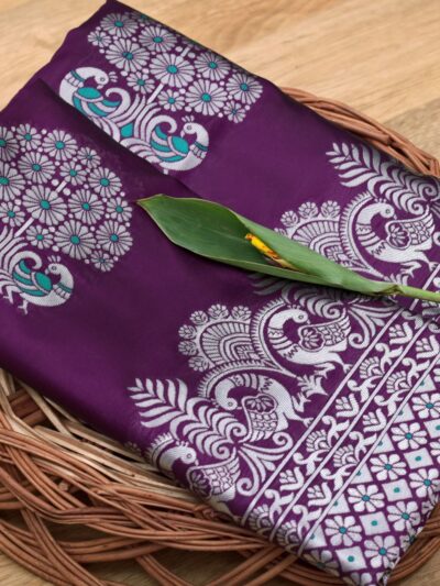 Wine Banarasi Saree