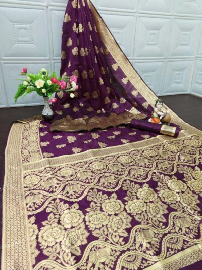 Wine Colur Saree