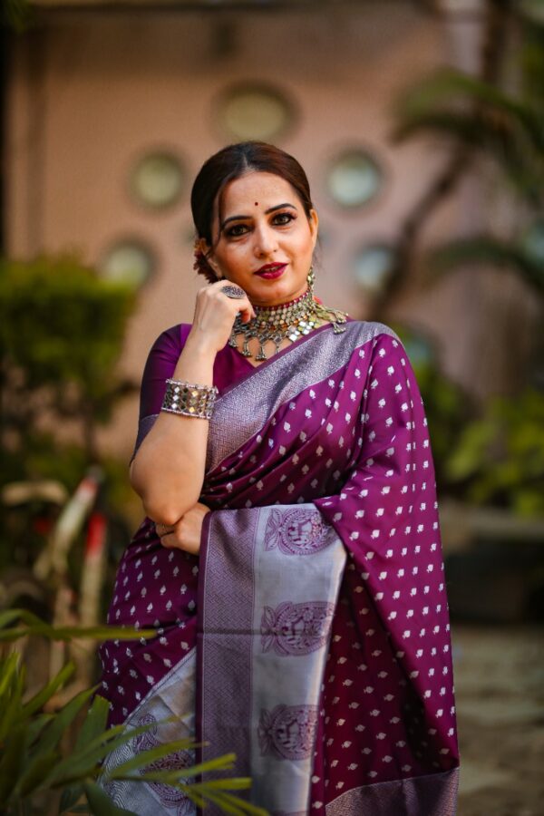 purple saree