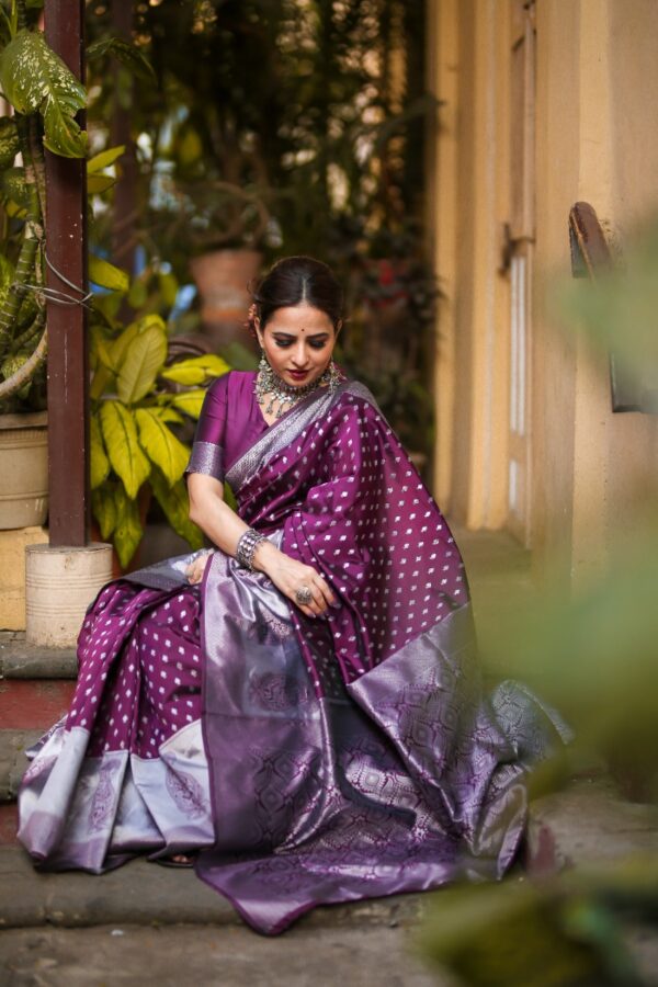 purple saree