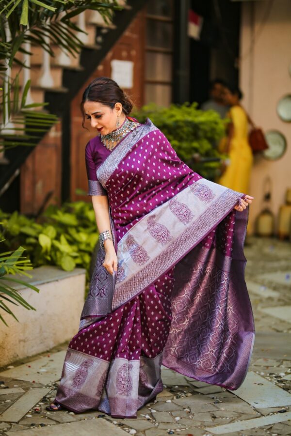 purple saree