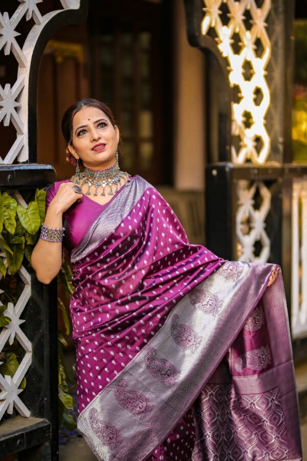 purple saree