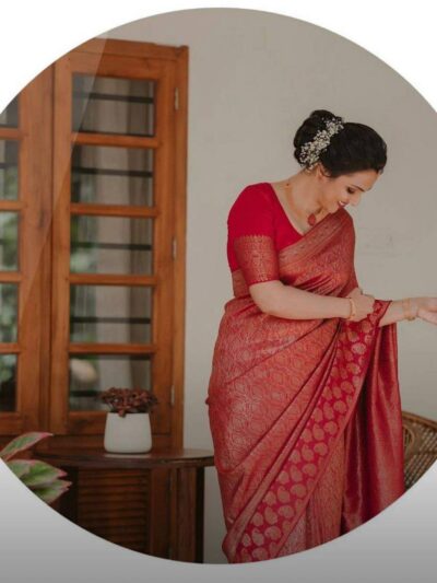 Red silk saree