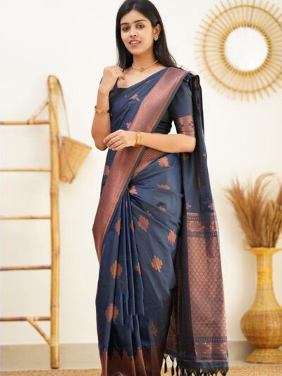 Blue Kanjivaram Saree