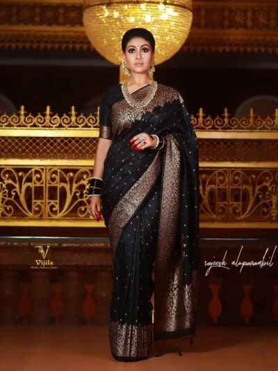 Online Black Saree