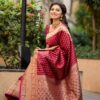 Maroon Saree