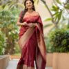 Maroon Silk Saree