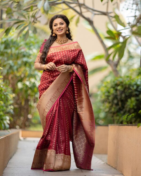 Maroon Silk Saree
