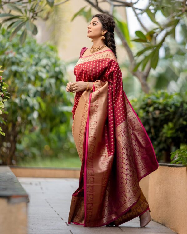 Maroon Saree