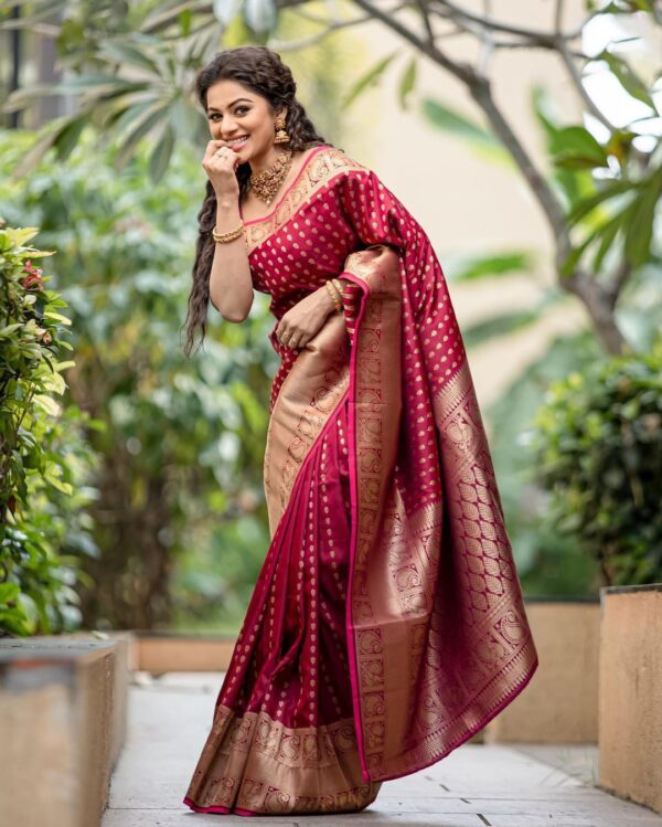 Maroon Indian Saree