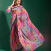 Stylish Festival Wear Chiffon Multi Saree