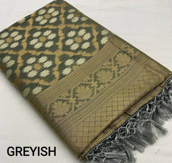 Stylish Silk Bollywood Grey Saree