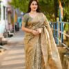 Stylish Silk Bollywood Grey Saree