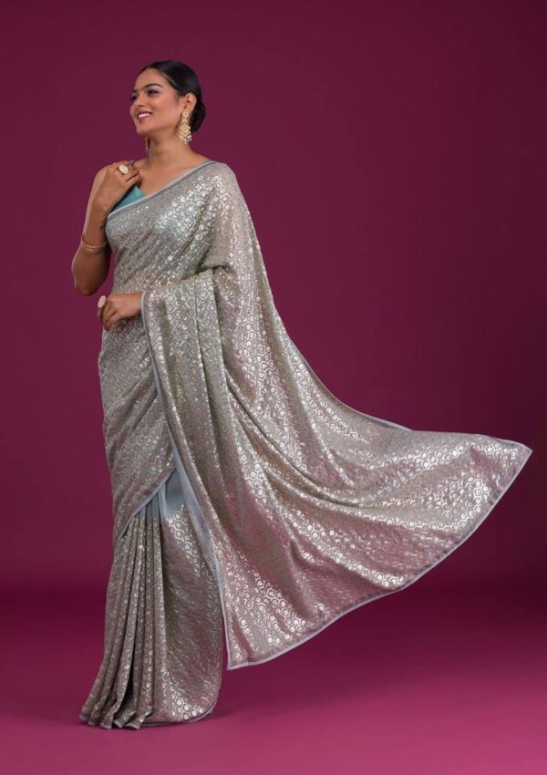 Sky Blue Saree