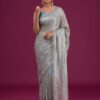 Stylish Sky Blue Saree in Sequence work