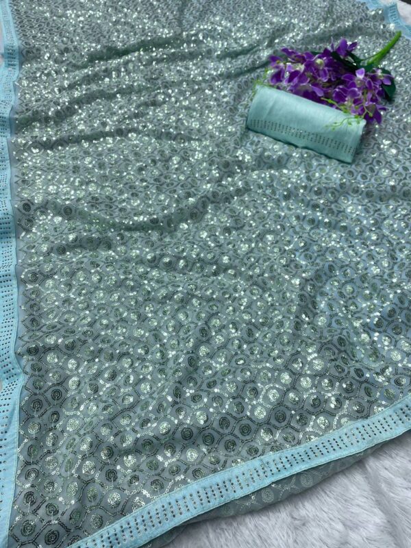 Sky Blue Saree