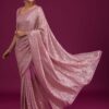 Fancy Bollywood Sequence Pink Saree