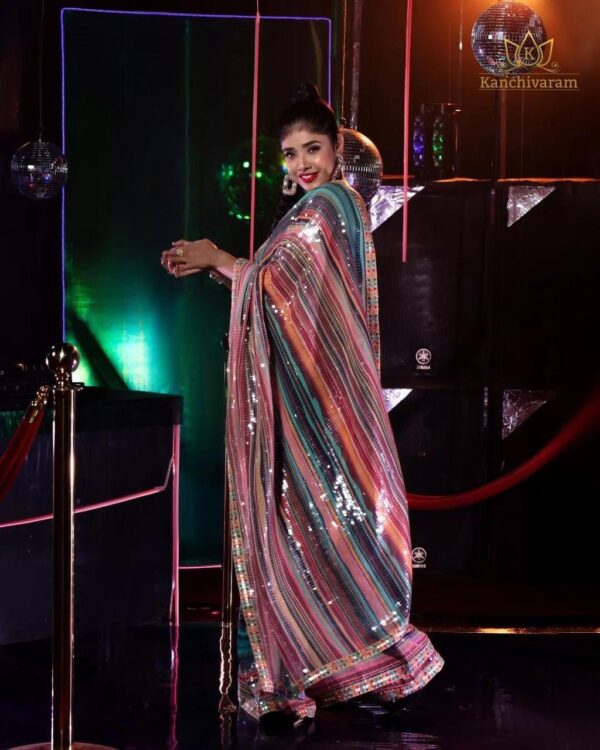 Sequence Stylish Wedding Multi Saree