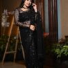 Party wear Net Black Sequence Saree