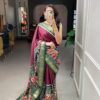 Wedding Patola Design Silk Purple Saree