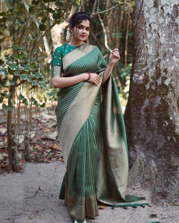 Traditional Function Silk Green Saree