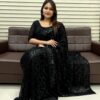 Fancy Black Saree in Sequence Work